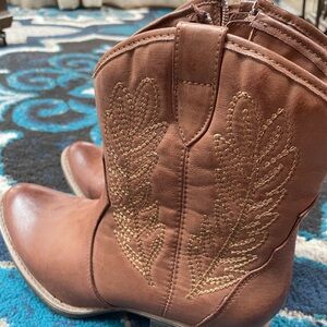 Brown Western Ankle Boots